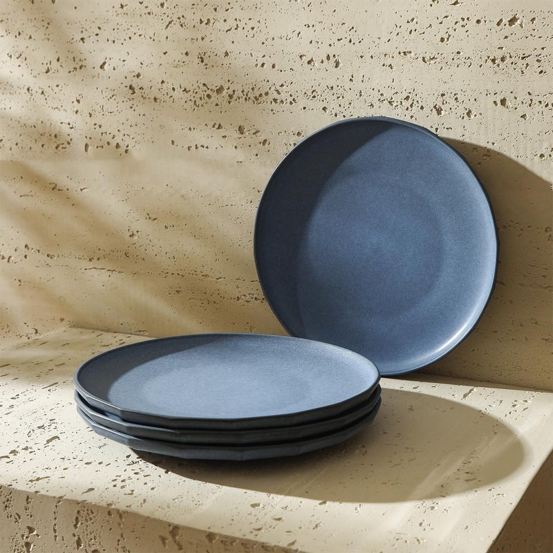 Stone Lain Rio 4Piece Dinner Plate Set Stoneware Blue - Image 4