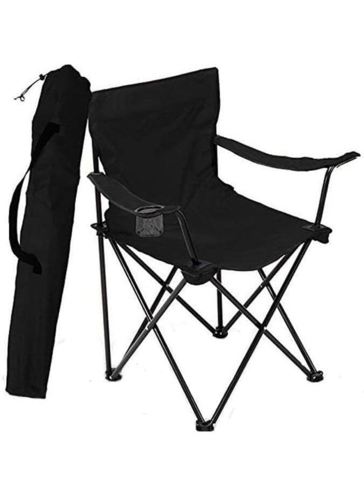 Foldable Beach And Garden Chair 49x49x80 cm Black - Image 1