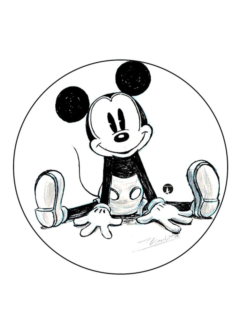 Disney Character Printed Mouse Pad  Black/White