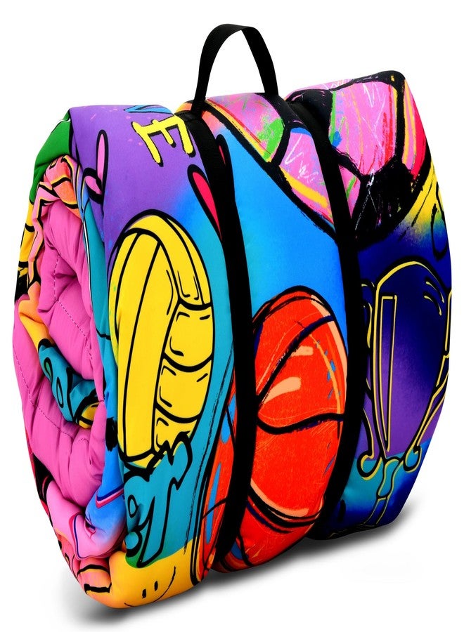 iscream + Corey Paige Designs Cozy Silky Soft Fleece Lined Sleeping Bag and Pillow Set for Kids - Sporty Girl - Image 4