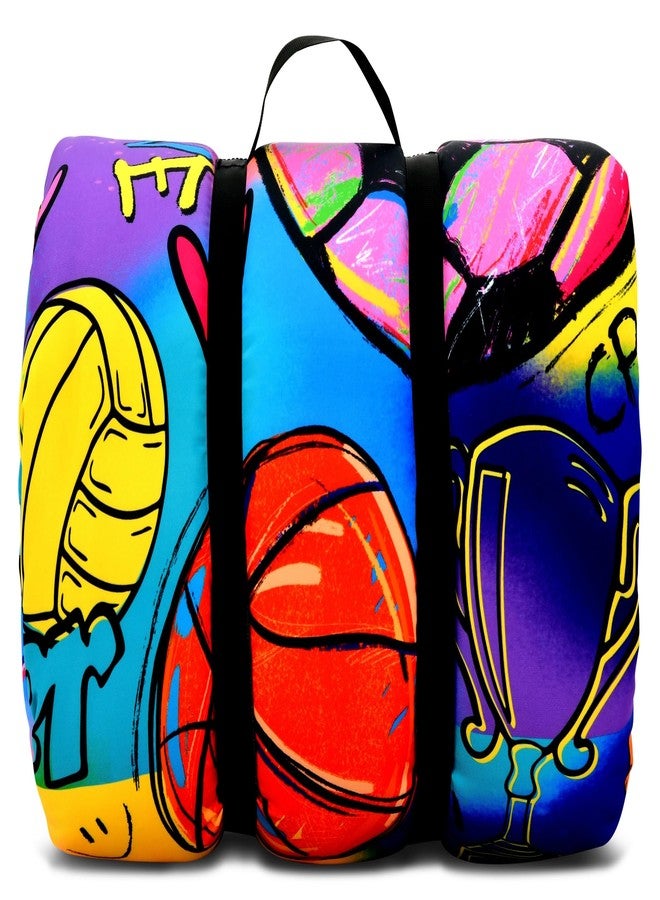 iscream + Corey Paige Designs Cozy Silky Soft Fleece Lined Sleeping Bag and Pillow Set for Kids - Sporty Girl - Image 3