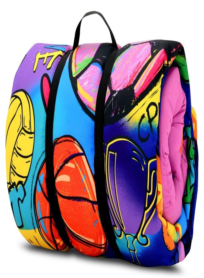 iscream + Corey Paige Designs Cozy Silky Soft Fleece Lined Sleeping Bag and Pillow Set for Kids - Sporty Girl - Image 5
