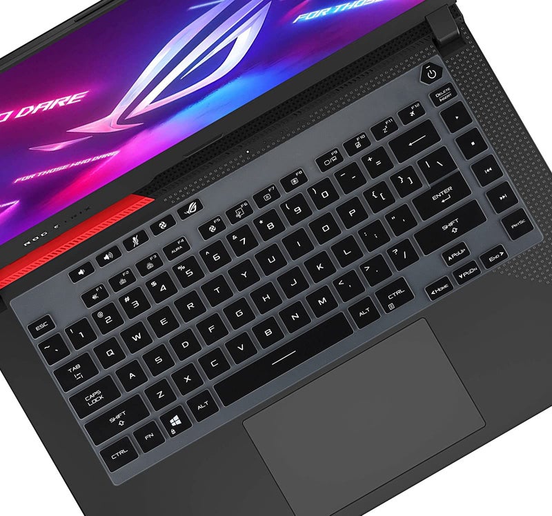 CASEDAO Keyboard Cover Skin for 2021 New ASUS ROG Strix G15 Gaming Laptop G513QR G513QR-ES96, 15.6" ASUS ROG Strix G15 G513 G533 G533ZX-XS96/AS94 Keyboard Skin[Not Fit for 2020 ASUS ROG Strix G15]-Black - Image 1