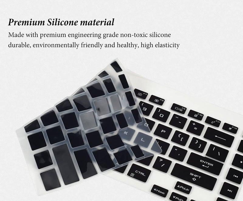 CASEDAO Keyboard Cover Skin for 2021 New ASUS ROG Strix G15 Gaming Laptop G513QR G513QR-ES96, 15.6" ASUS ROG Strix G15 G513 G533 G533ZX-XS96/AS94 Keyboard Skin[Not Fit for 2020 ASUS ROG Strix G15]-Black - Image 4