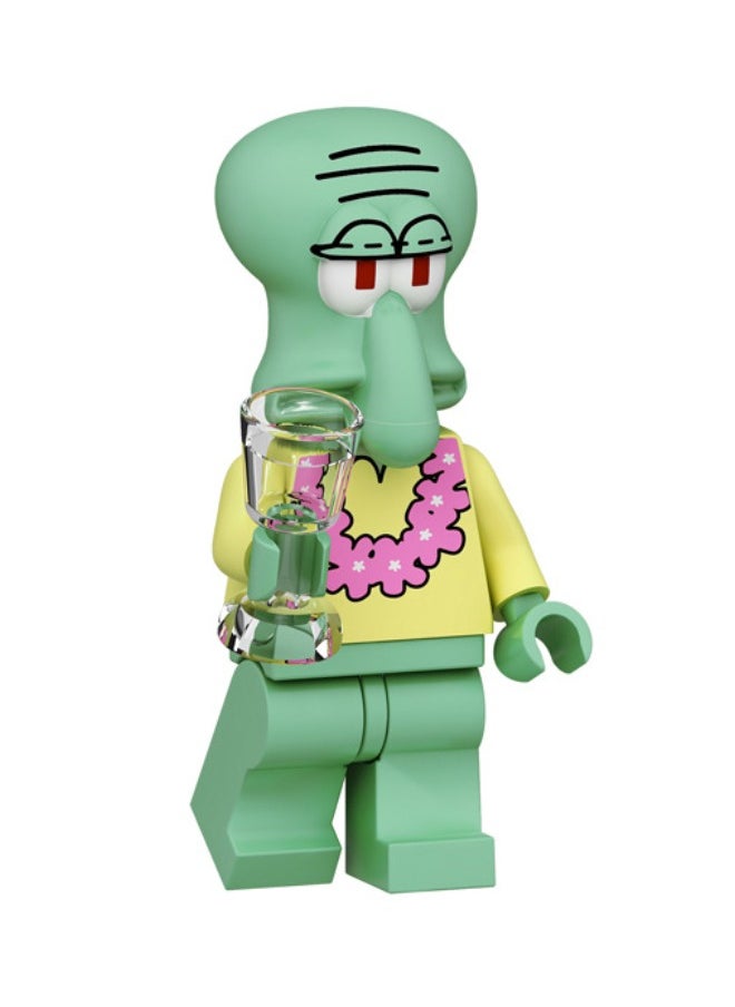 Set of 5 Spongebob Series Characters Mini Action Figures Set, High Quality Minifigures Series Stitching Toys Playsets for Collectors and Kids