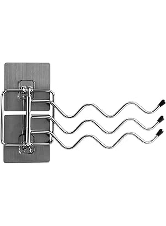 Stainless Steel 3 Tier Rotating Towel Rack Wall Mounted Bathroom Kitchen Organizer - Image 1