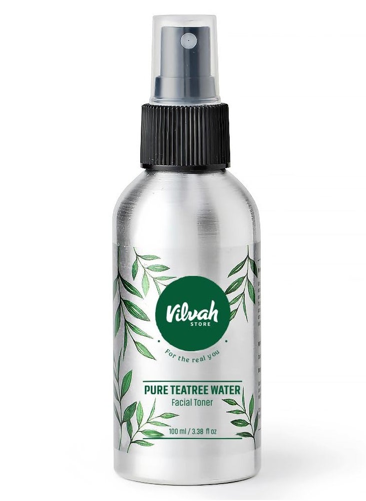 Teatree Water Facial Toner | Removes impurities, controls excess oil, reduces acne | Treats acne breakouts, wrinkles, clogged pores and skin infections - 100ml (Pack of 1) 