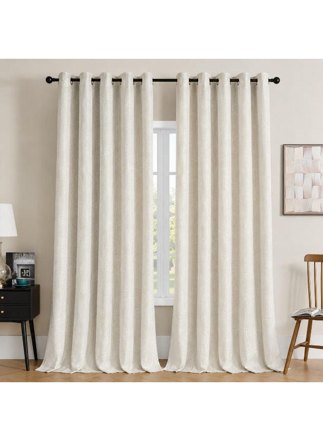Amali Premium Textured Curtain Set (2 Panels), Luxury Polyester Drapes for Bedroom & Living Room, Elegant Modern Design, Multiple Sizes & Colors - Image 1