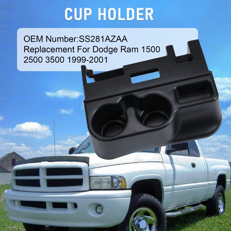 DICMIC Center Console Armrest Add-on Cup Holder for 1999-2001 Dodge Ram 1500 2500 3500 Replace# SS281AZAA - Image 4