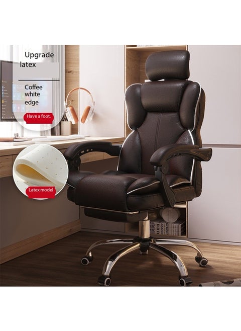 Ergonomic Desk Computer Chair High Back Gaming Office Chair with Lumbar Support Adjustable Swivel Retractable Footrest and Arm-Rest