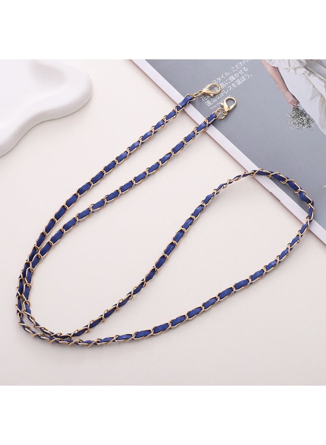 NIBEMINENT Phone Charm/ Chain Strap for Women Girls, Leather Slant Across Cell Phone Case Lanyard Wrist Strap，K1922/Blue