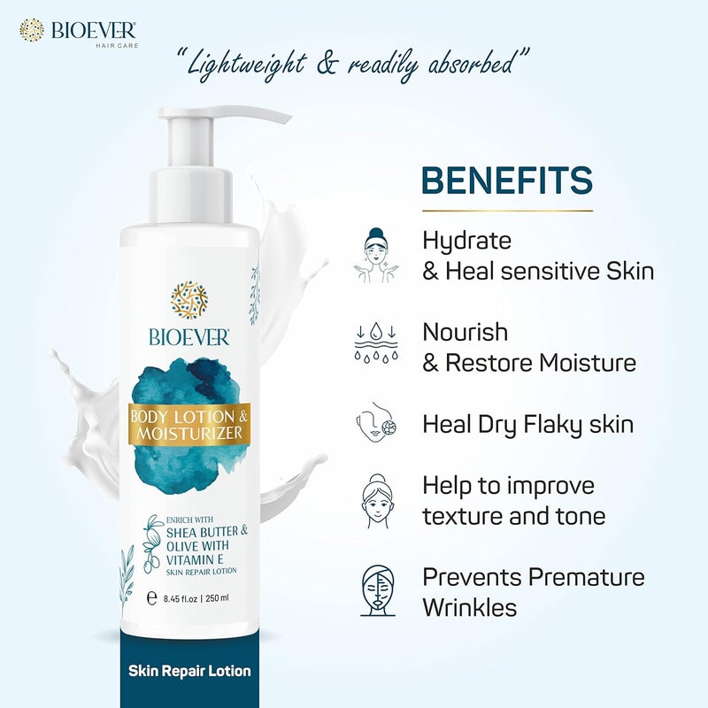 Bioever Conditioner 250ML And Body Lotion 250ML  Combo  SulfateFree ParabenFree Deep Hydration  Strength For Men  Women  Hair Care Solution - Image 5