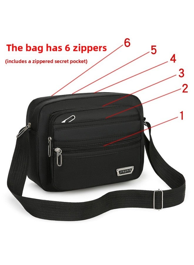 Multi-layer Small Bag Men's Bag Crossbody Bag Business Bag Collection Wallet Men's Waterproof Shoulder Bag-Colour:Dark Blue - Image 2