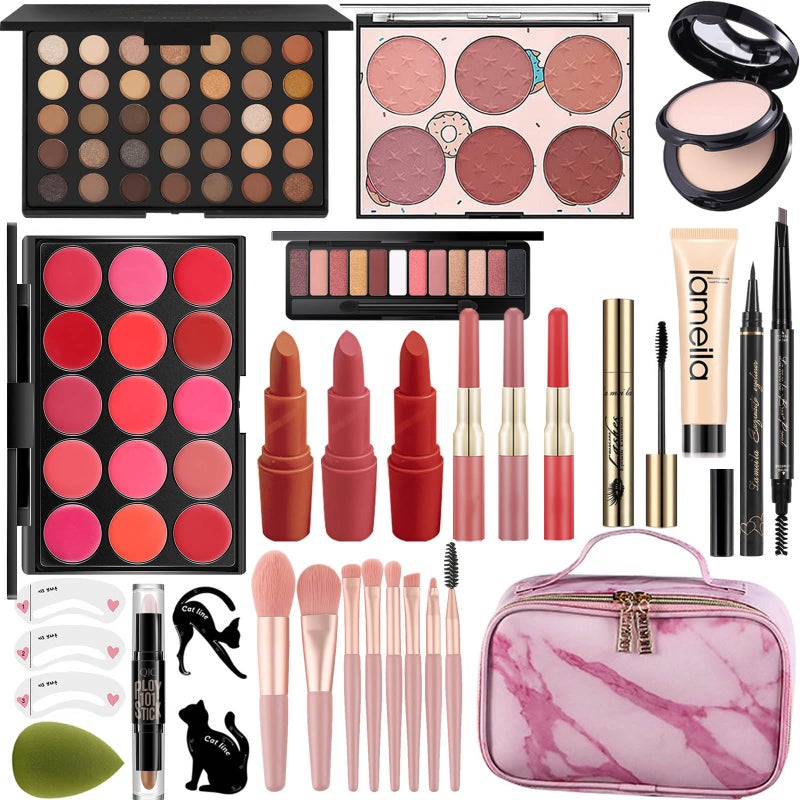 Miss Rose MISS ROSE M All In One Makeup Kit Makeup Kit for Women Full KitMultipurpose Womens Cosmetics SetBeginners and Professionals AlikeEasy to CarryDLSPink
