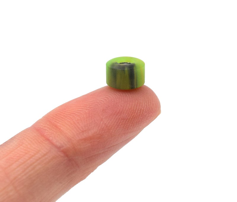 Teak Tuning Apex 61D Urethane Fingerboard Wheels - New Street Shape  7.7mm Diameter - Ultra Spin Bearings - Made in The USA - Spooky Swirl Colorway - Image 4