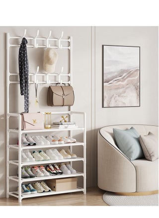 5-Tier Stainless Steel Coat And Shoes Rack For Home White 80x25x169cm - pzsku/Z5A83B803DB4C3E6EABEFZ/45/_/1713004031/fcb465f5-e999-4e07-bfa4-cf3d41215e31