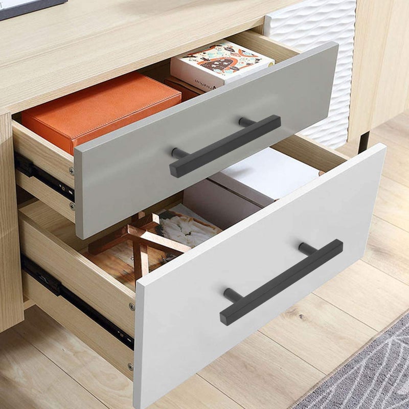 Peaha Black Cabinet Pulls 3 Inch Black Drawer Pulls 5 Pack Phj22Bk Drawer Pulls 3 Inch Bar Pulls For Cabinets Black Cabinet Hardware Black Kitchen Cabinet Handles - Image 5