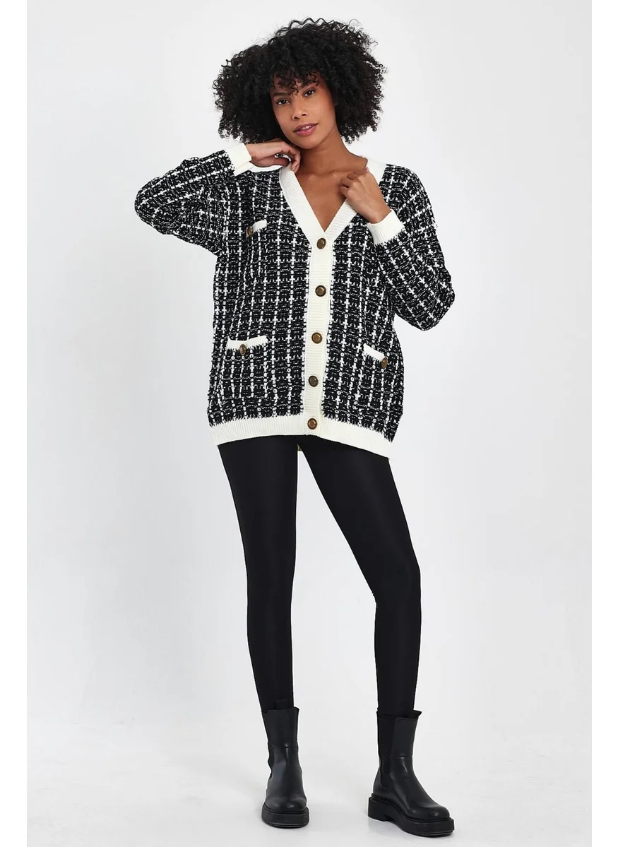 Alexander Gardi Patterned Pocket Knitted Cardigan (A91022-S)