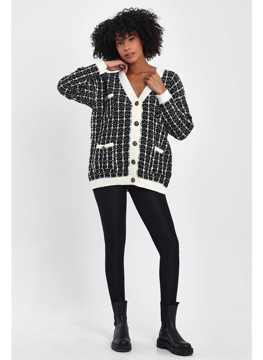 Alexander Gardi Patterned Pocket Knitted Cardigan (A91022-S)  - Image 2