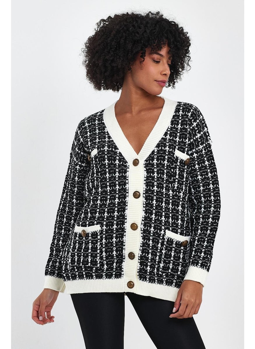 Alexander Gardi Patterned Pocket Knitted Cardigan (A91022-S)  - Image 5