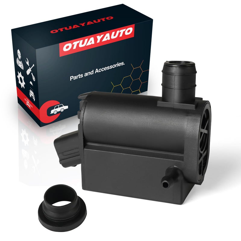 OTUAYAUTO Windshield Washer Pump with Grommet for Hyundai Accent 0617 0117 Elentra 0117 Santa Fe Kia Borrego Forte Sorento Soul Koup Rio 985101W000 985101C100 9851026100 985102K000 - Image 2