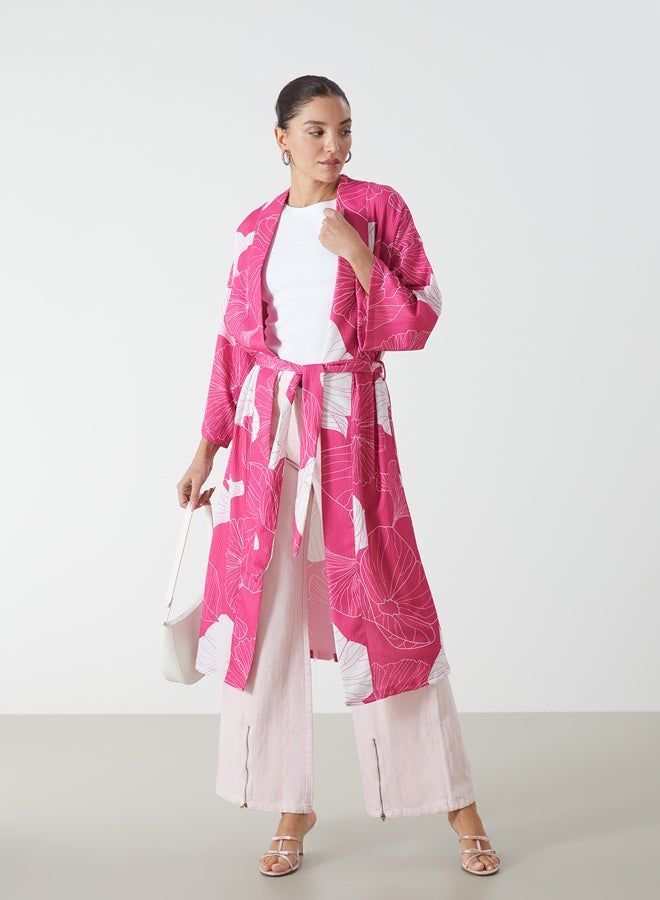 LC WAIKIKI Shawl Collar Floral Oversize Women's Kimono  - Image 1