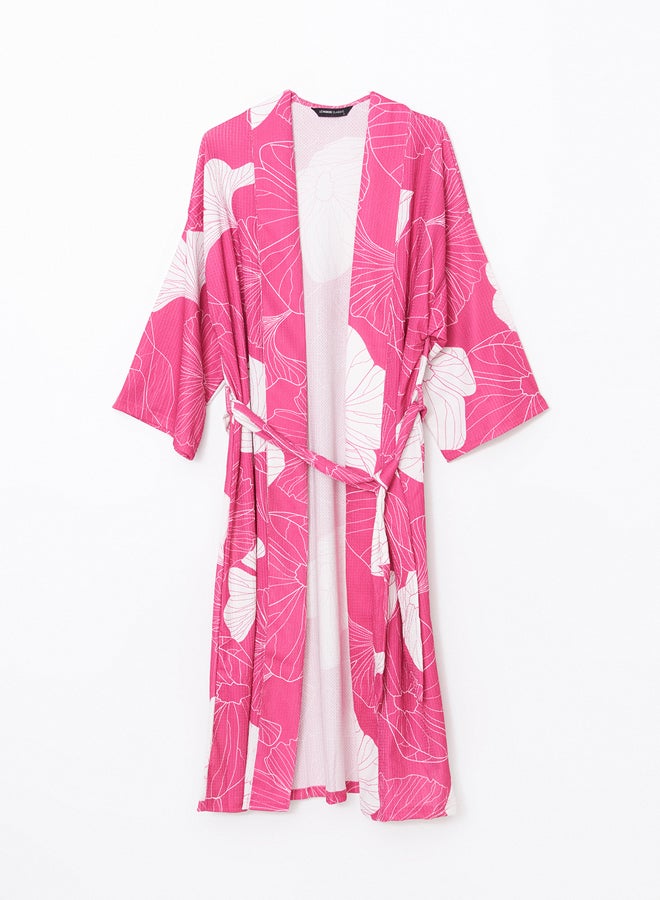LC WAIKIKI Shawl Collar Floral Oversize Women's Kimono  - Image 5