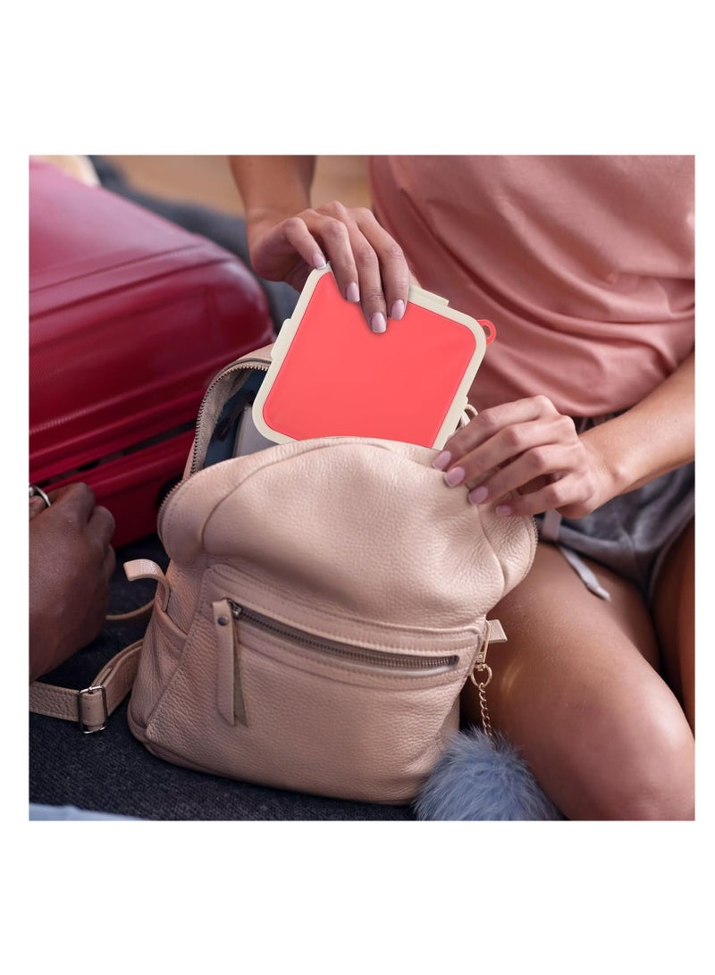 أوزيغالور حاويات شطائر سيليكون قابلة لإعادة الاستخدام - خالية من BPA وآمنة للغسل في غسالة الصحون (وردي) - Image 4