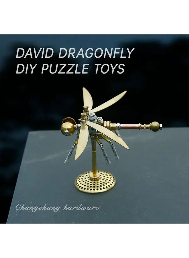 David Dragonfly Steampunk Mechanical DIY Metal Puzzle Model Building Kit - Image 2