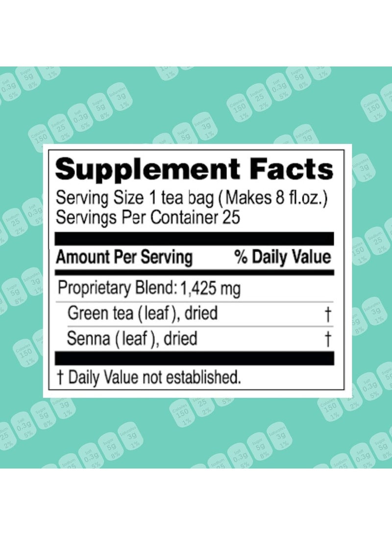 Hyleys Slim Tea Acai Berry Flavor - Weight Loss Herbal Supplement Cleanse and Detox - 25 Tea Bags (1 Pack) - Image 4