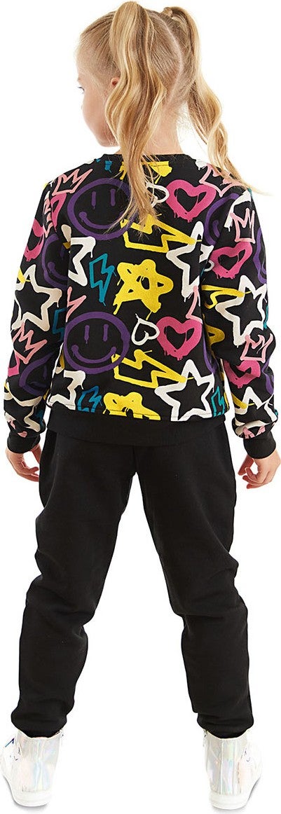 Mshb&G Street Style Girls Black Tracksuit  - Image 2