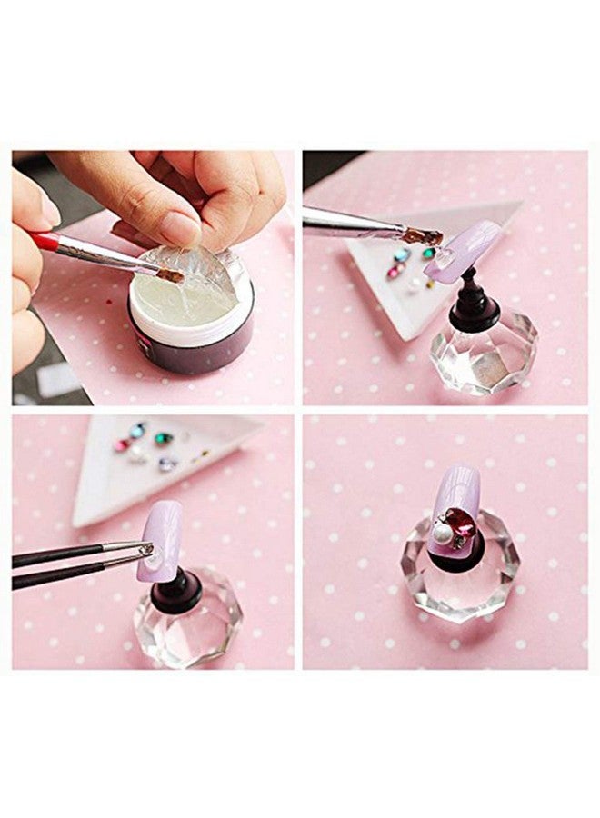 يس ليدي لاصق أظافر YesLady فائق الالتصاق بأحجار الراين فوق البنفسجية، لبناء الأحجار الكريمة الماسية، 8 مل، غراء للمجوهرات مع أدوات فرشاة - Image 3