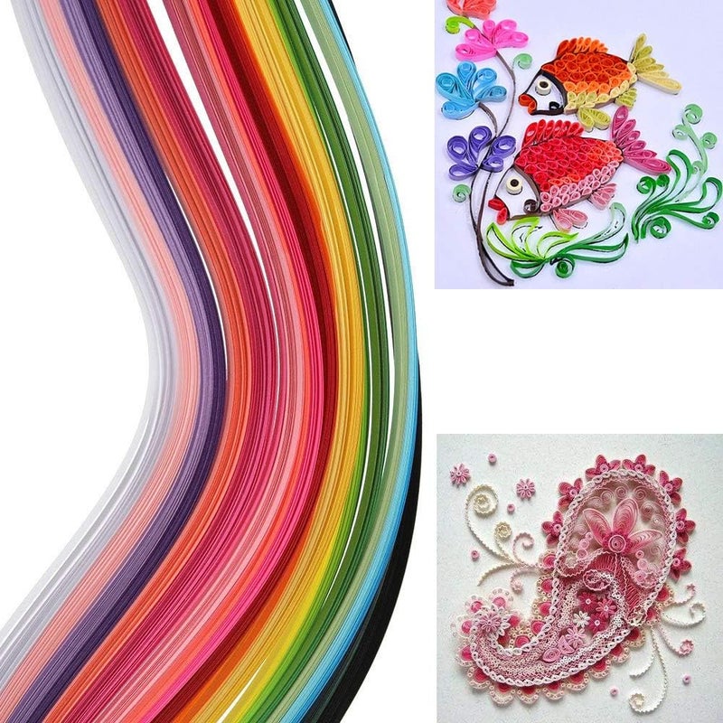 TXIN 1300 Quilling Paper Strips 5mm, 26 Colors Quill Paper Quilling Kit for Beginner Professional Handmade DIY Art Craft - Image 2