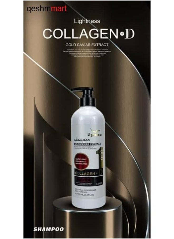 Lightness Shampoo Gold Caviar Extract Collagen 750 ML  - Image 2