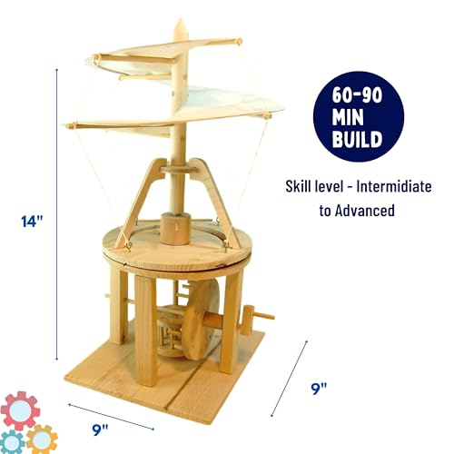 Pathfinders STEM Kit – Leonardo da Vinci Helicopter Model kit Science Kits | stem Toy Physics Toys | Engineering | Learning Resources - Image 3