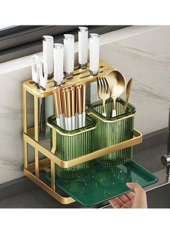 HomeGenic Cutlery Holder, Metal Flatware Organizer, Spoon Knives Fork holder, Utensils Organizer, Kitchen Organizer for Countertop, Self-Adhesive Wall-Mounted Cutlery Organizer.  - Image 3