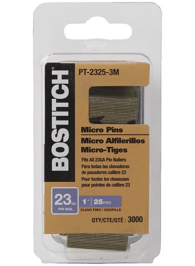 BOSTITCH Pin Nails, Headless, 23GA, 1-Inch, 3000-Pack (PT-2325-3M) - Image 2