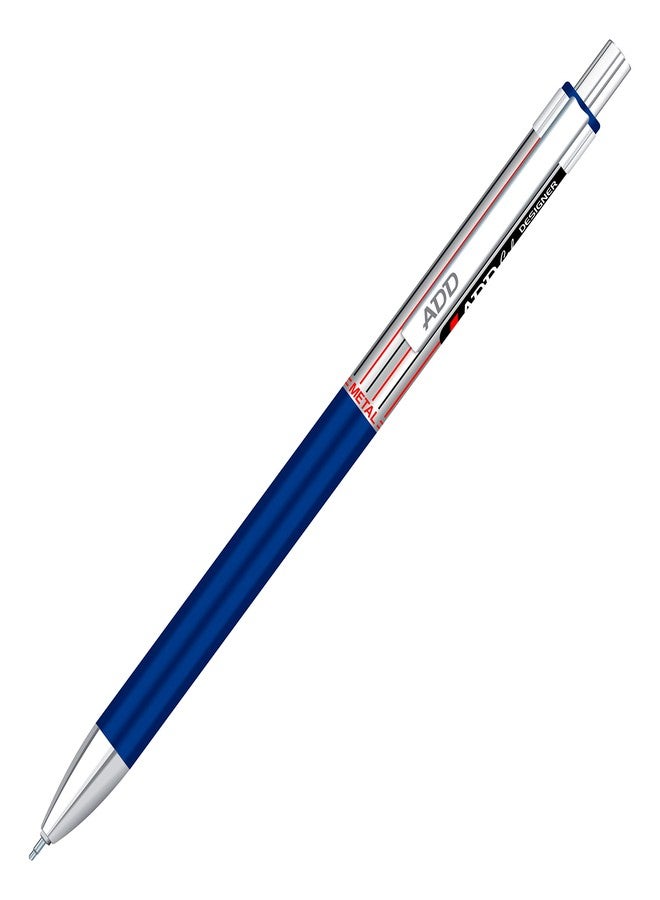 ADD Gel أضف عبوة من 10 أقلام حبر جاف معدنية - أزرق - Image 1