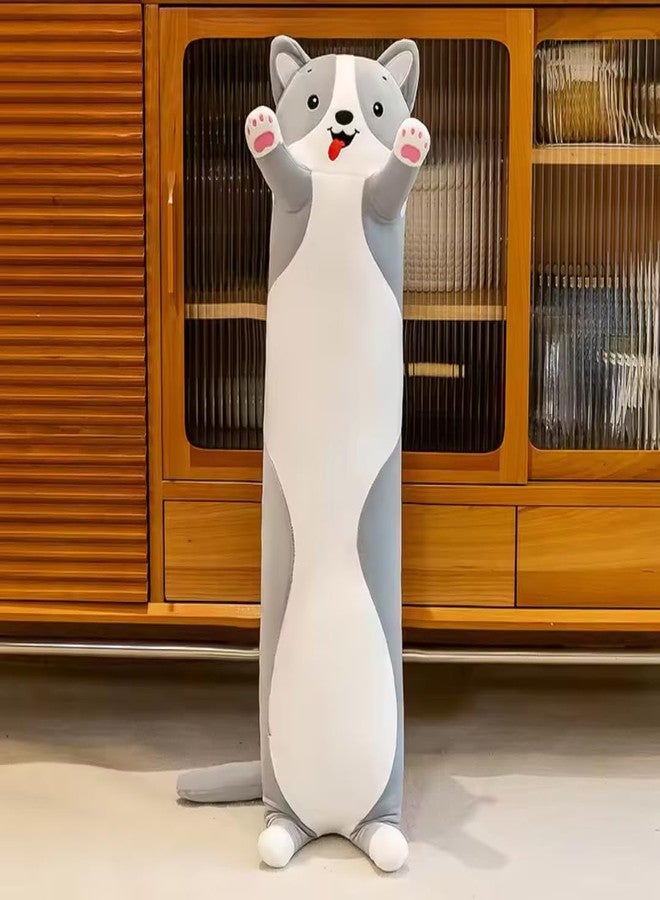 TechMax Solution The Perfect Grey Long Dog Plush Pillow for Snuggly Nights and Sweet Dreams an for Anyone in Need of Cuddly Comfort - Image 3