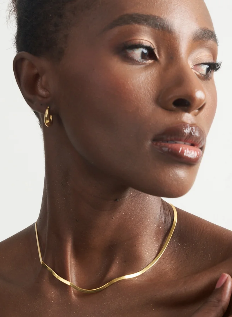 هزمير جولري Basic Gold Herringbone Snake Chain
