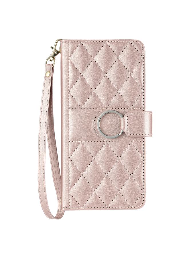 S-TOP Case For Samsung Galaxy A16 5G Ring Buckle Rhombic Leather Phone Case - Image 2