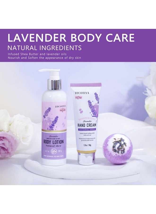LUCOTIYA Gifts For Women Spa Gifts For Women Lavender Gift Baskets With Body Lotionessential Oilhand Creambirthday Gifts For Women Self Care Relaxing Bath Sets For Women Giftgifts For Momhersisterwife  - Image 4