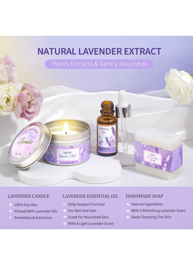 LUCOTIYA Gifts For Women Spa Gifts For Women Lavender Gift Baskets With Body Lotionessential Oilhand Creambirthday Gifts For Women Self Care Relaxing Bath Sets For Women Giftgifts For Momhersisterwife  - Image 5