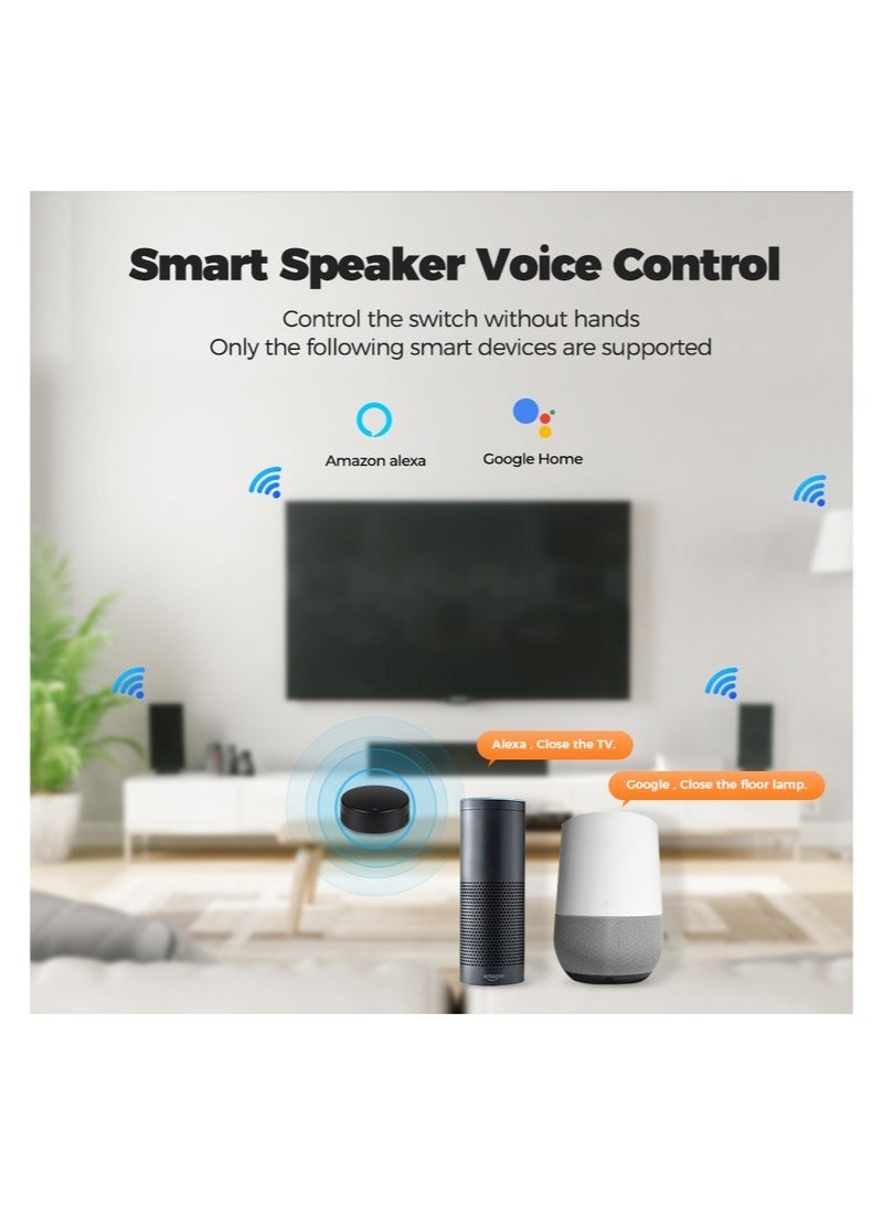 يان تي جهاز تحكم عن بعد بالأشعة تحت الحمراء عالمي من UanTii Tuya WiFi مع مستشعر درجة الحرارة والرطوبة 3 في 1 للمنزل الذكي يعمل بالأشعة تحت الحمراء لـ Google - Image 4