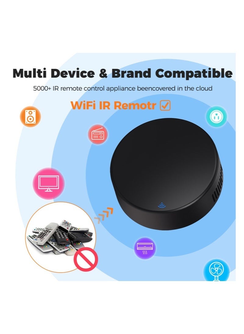 يان تي جهاز تحكم عن بعد بالأشعة تحت الحمراء عالمي من UanTii Tuya WiFi مع مستشعر درجة الحرارة والرطوبة 3 في 1 للمنزل الذكي يعمل بالأشعة تحت الحمراء لـ Google - Image 3