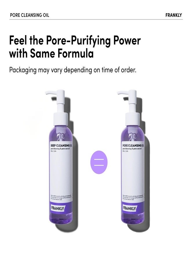 FRANKLY Pore Cleansing Oil, Oil Cleanser for Face l Makeup Blackhead Remover with BHA & LHA, Amino Acids, Hyaluronic Acid l All Skin Types, Korean Skin Care 6.8 fl oz - Image 2