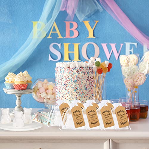 Geosar 50 Pack Bear Baby Shower Favors Bulk Bear Soap Gift Thank You Cards and Packaging Bags Baby Shower Wedding Birthday Party Favors for Guests - Image 5