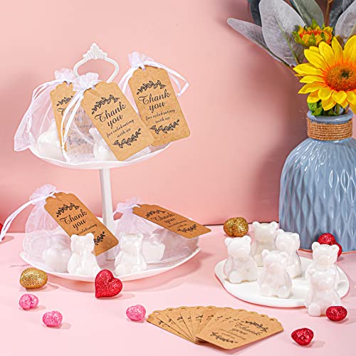 Geosar 50 Pack Bear Baby Shower Favors Bulk Bear Soap Gift Thank You Cards and Packaging Bags Baby Shower Wedding Birthday Party Favors for Guests - Image 4