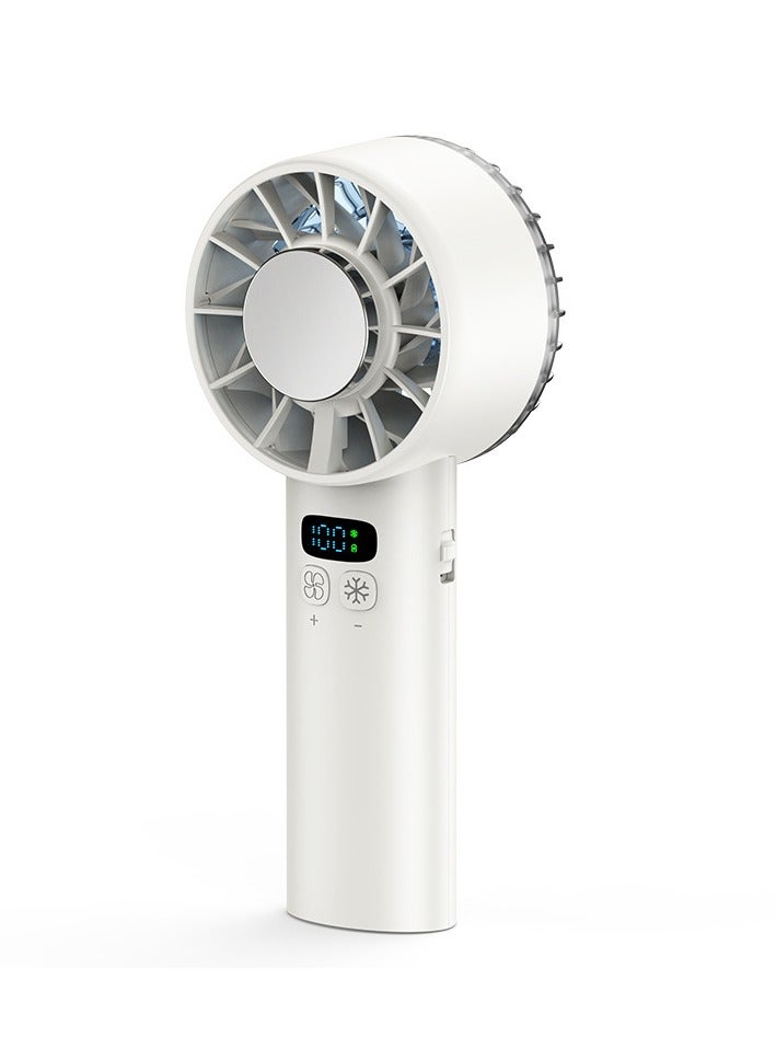 Halamine Mini Fan, Portable Handheld Fan, High-Speed Turbofan Brushless motor and TEC Semiconductor cooling 5200 mAh USB Rechargeable Fan, Battery Table Fan with Digital Display, Support 100-Speeds Infinitely Adjustable making cold for Home , Travel, Commute, Office（New Upgrade） - Image 2