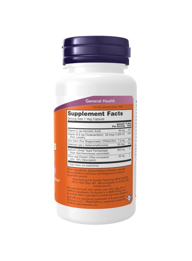 now Foods Supplements, EpiCor® Plus Immunity with Vitamin C, Healthy Immune Support*, 60 Veg Capsules - Image 2